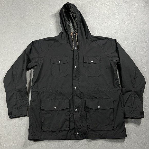 Eddie Bauer Jacket Mens 3XL Black Mountain Parka Lightweight Hiking Outdoors